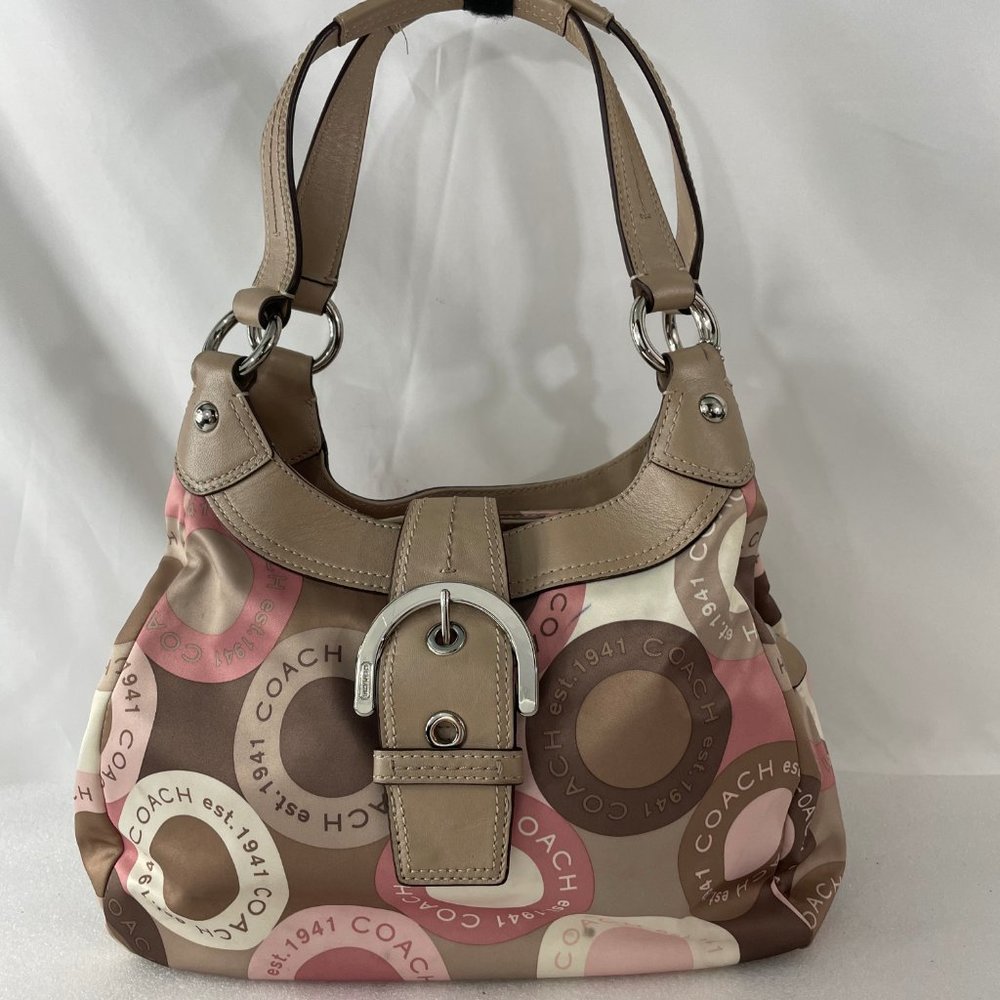 Rare COACH Signature Satin Snaphead Soho Bag